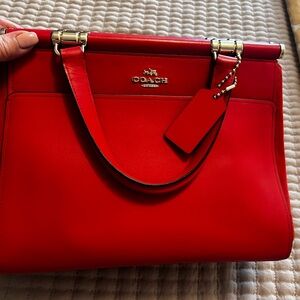Coach Red Leather Women's Bag